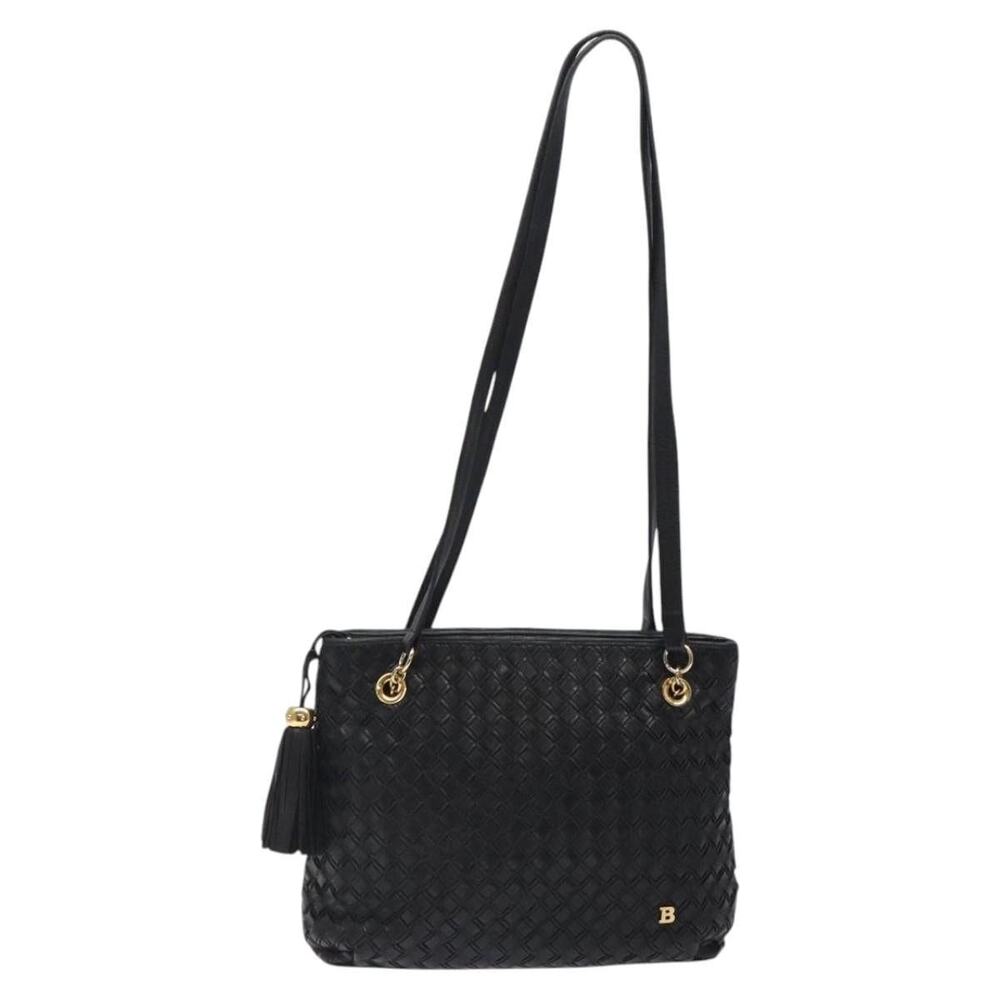 Bally Leather Quilted Shoulder Bag Black